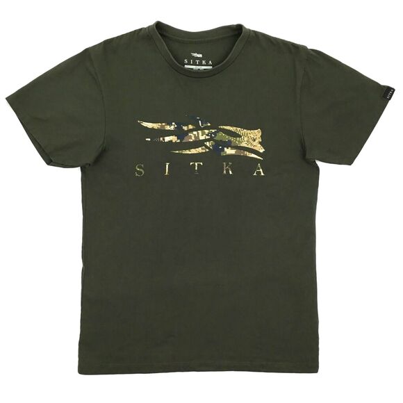Sitka Gear Other - Sitka T-Shirt Mens Medium Army Green Camo Logo Short Sleeve Crew Neck Hunting